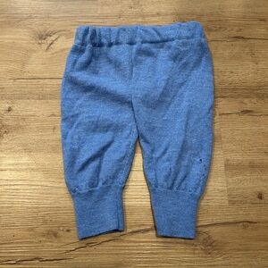 Blue 100% Merino Wool Infant Thermal Leggings. Upcycled From Adult Sweater